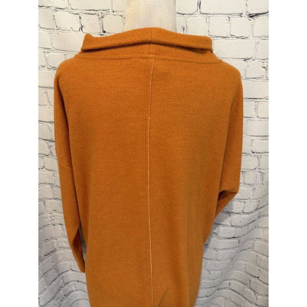 Antropologie Cowl Neck Oversized Women's Orange Sweater Size Medium - Picture 7 of 11